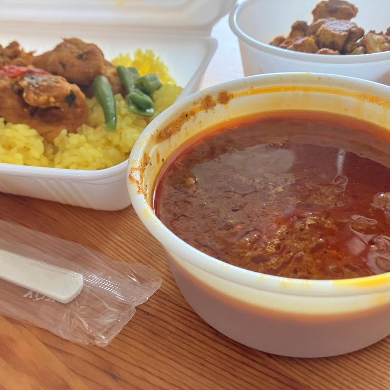 アジャンタチキンカリー、タンドリーライス（テイクアウト）(アジャンタ)