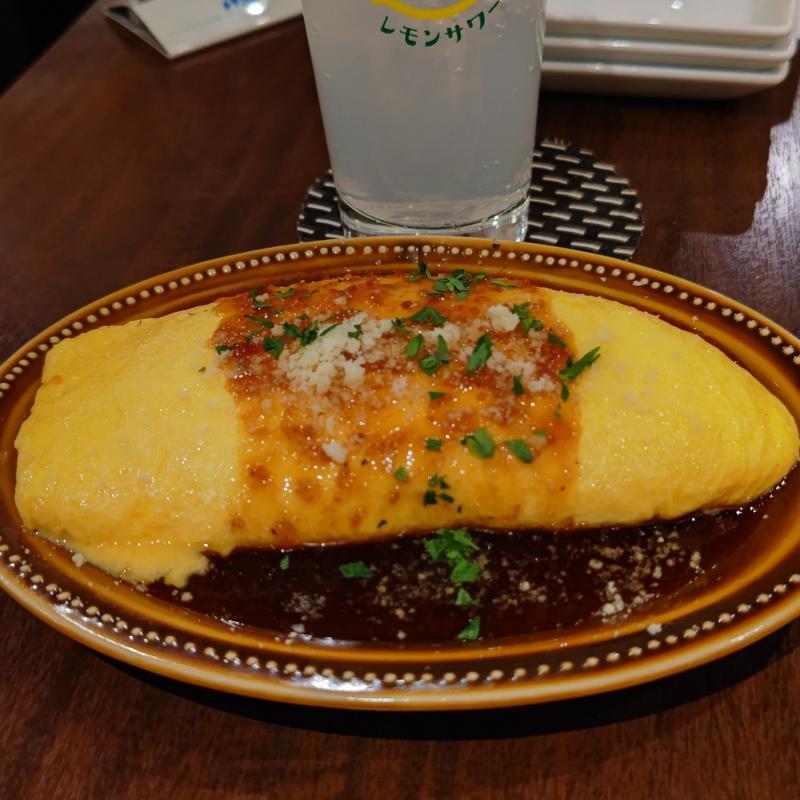 オムレツ黒トリュフソース(立ち飲み食堂 ウルトラスズキ)