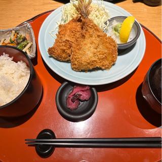 アジフライ定食(三重人 キッテ名古屋店)