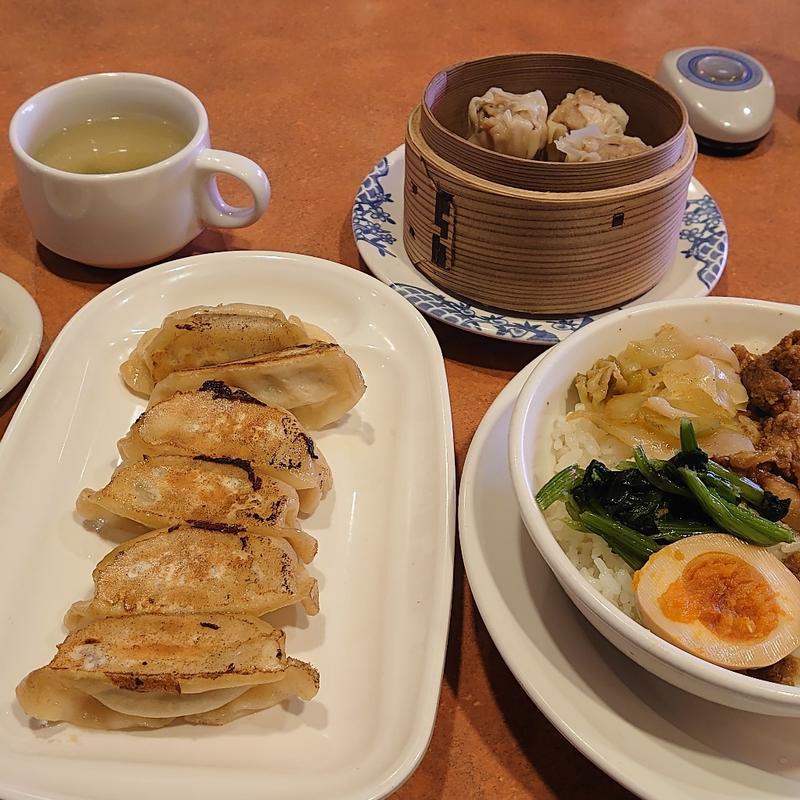 本格焼餃子・焼売定食　ルーロー飯変更(バーミヤン 大井町店)