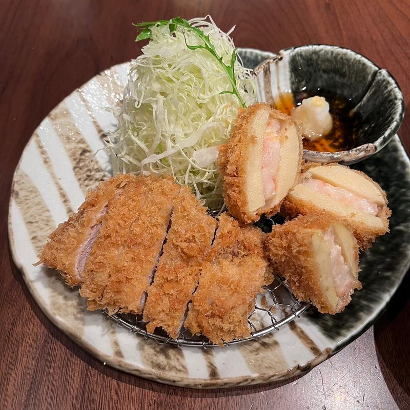 ヒレカツとタケノコの海老挟みカツ(名代とんかつ かつくら ラゾーナ川崎プラザ店)
