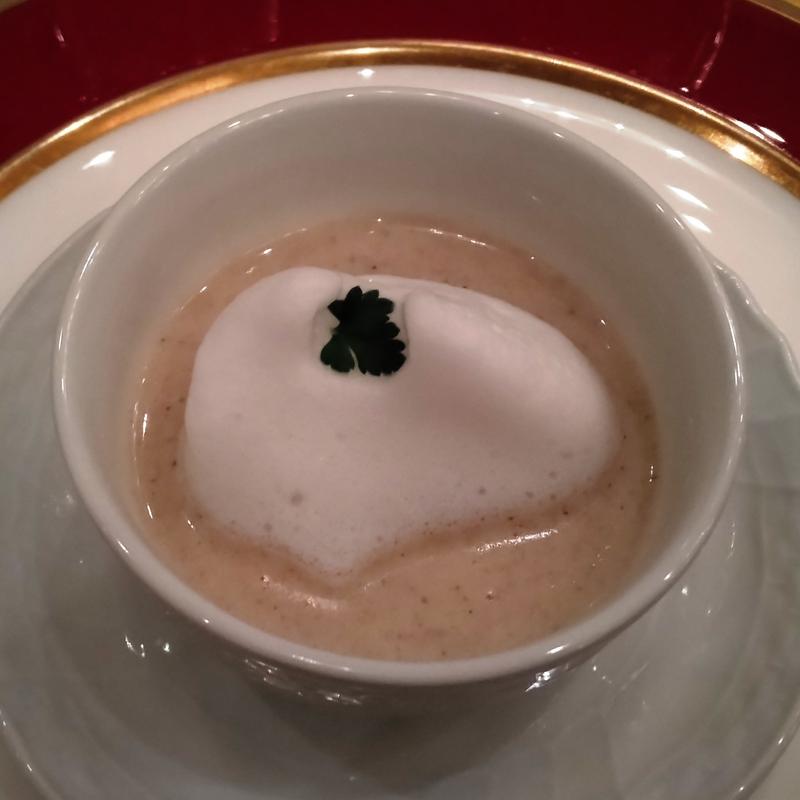 きのこのポタージュカプチーノ仕立て(江陽グランドホテル )