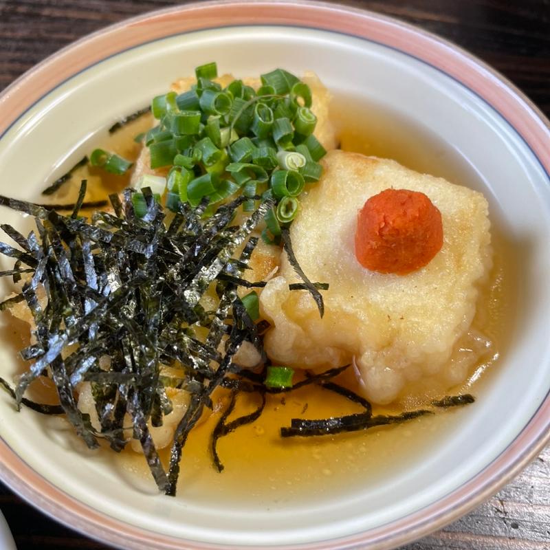 白子豆腐揚げ出し(元祖瓦そば たかせ 本館 （がんそかわらそば たかせ）)