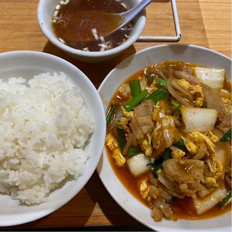 B定食（豚キムチ卵定食）(中国料理 かおたん)