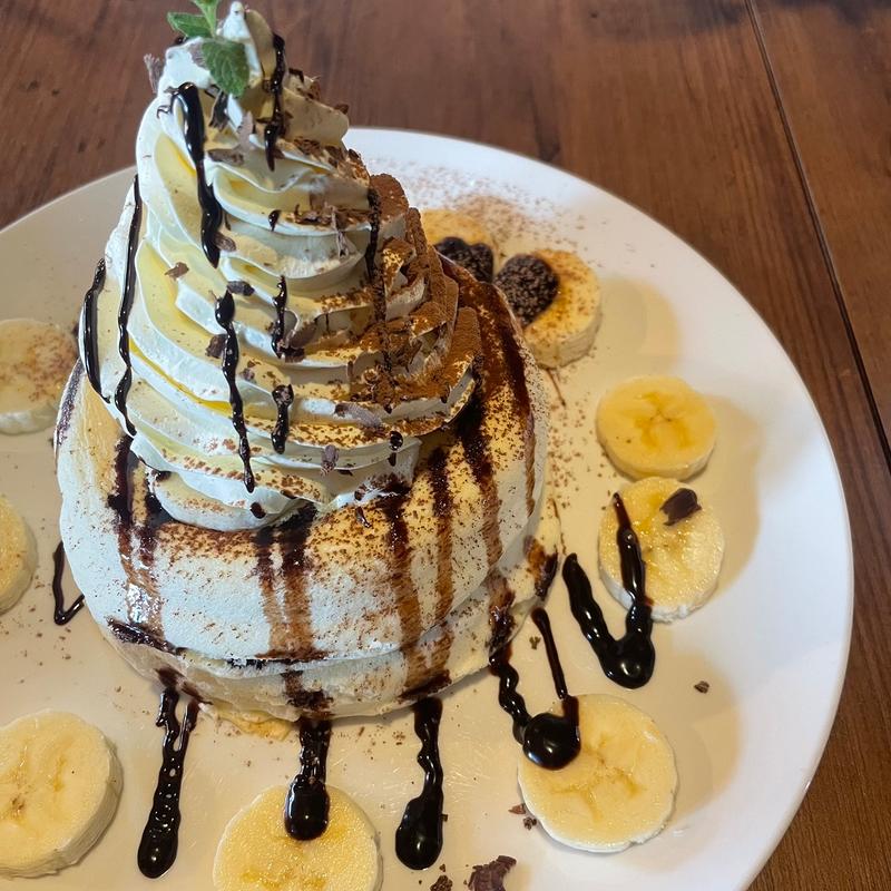 バナナとチョコのパンケーキ(サンポ珈琲北越谷店 (サンポカフェ))