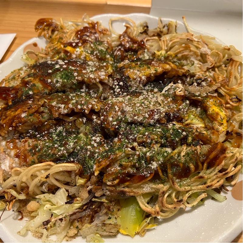 イカ天そば肉玉子(みっちゃん総本店 八丁堀店 )