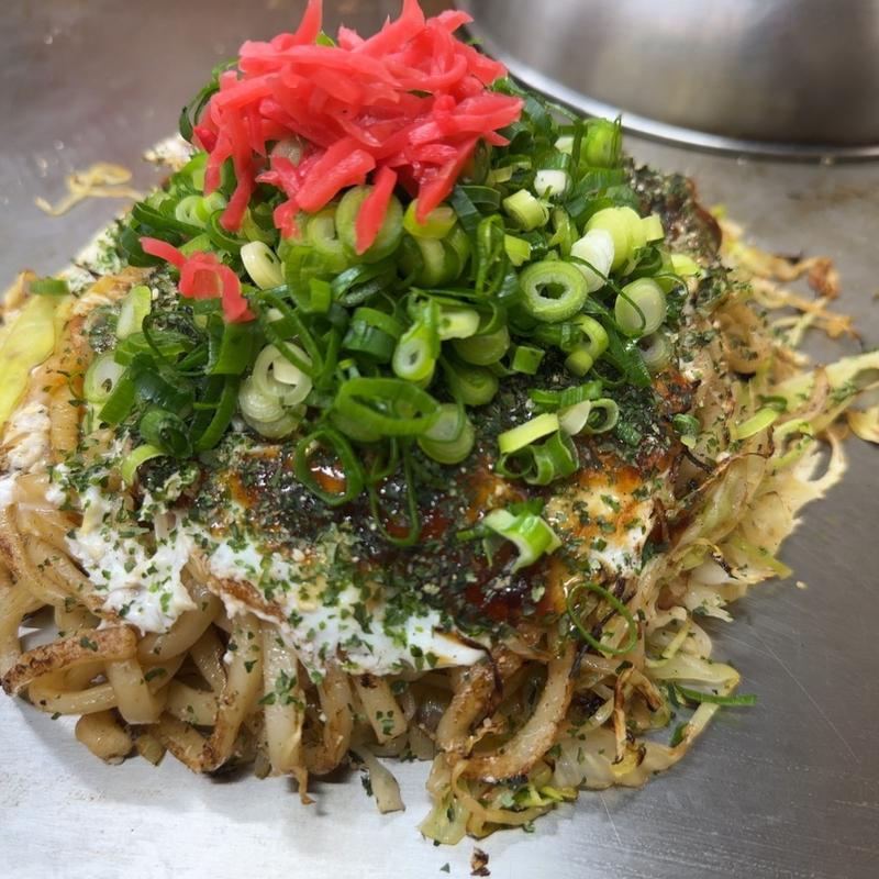 肉玉うどん　ねぎトッピング(お好み焼き 燦々 （オコノミヤキサンサン）)