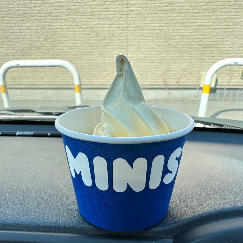岡山白桃ソフトクリーム(ミニストップ 自治医大駅西店)