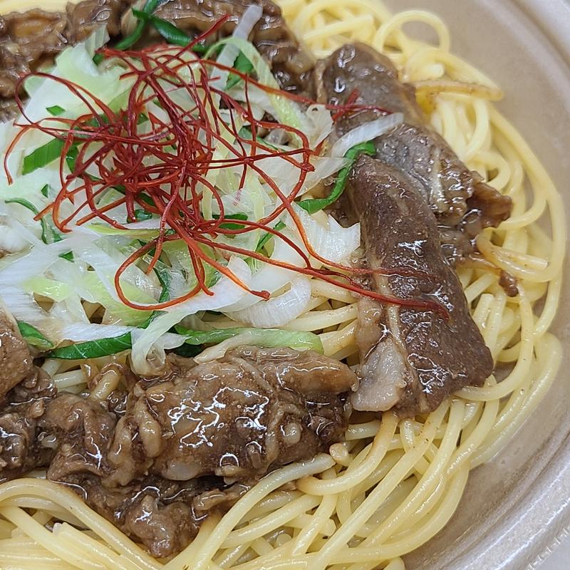 牛肉とネギの和風パスタ(セブンイレブン 麹町駅前店)