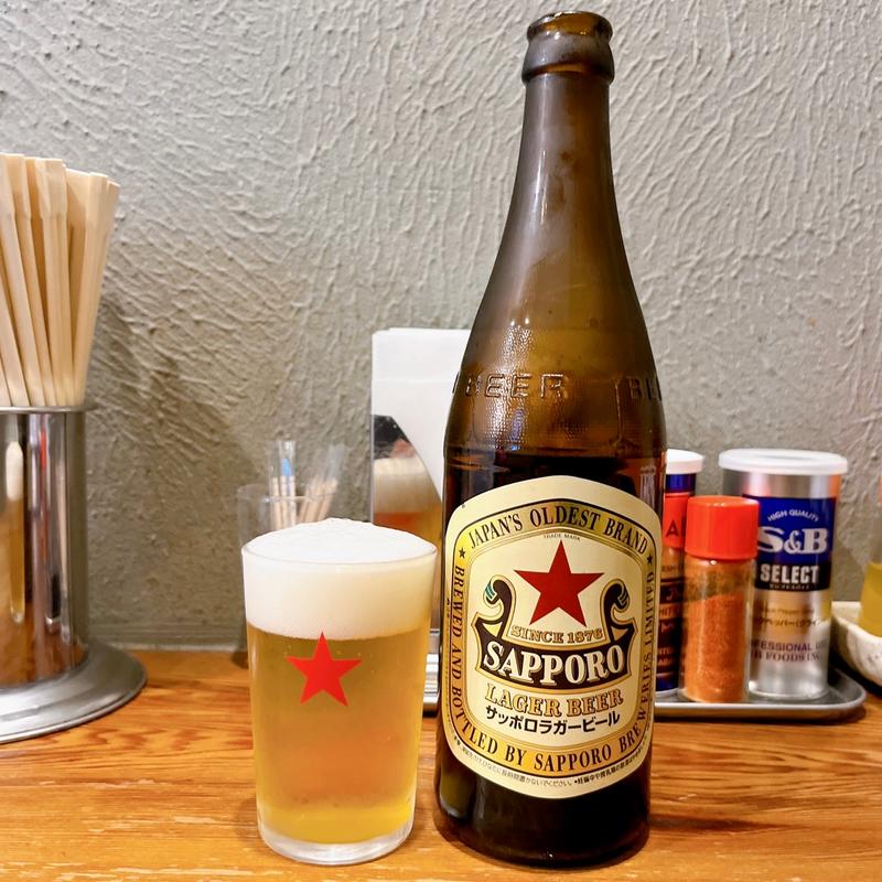 瓶ビール(中)(竹麓（たけろく）らーめん 中野店)