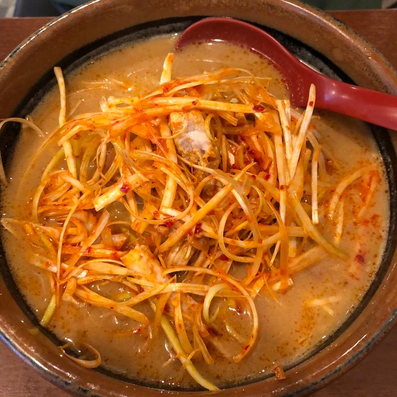 北海道肉ネギ味噌ラーメン(麺場 田所商店 前橋東店)