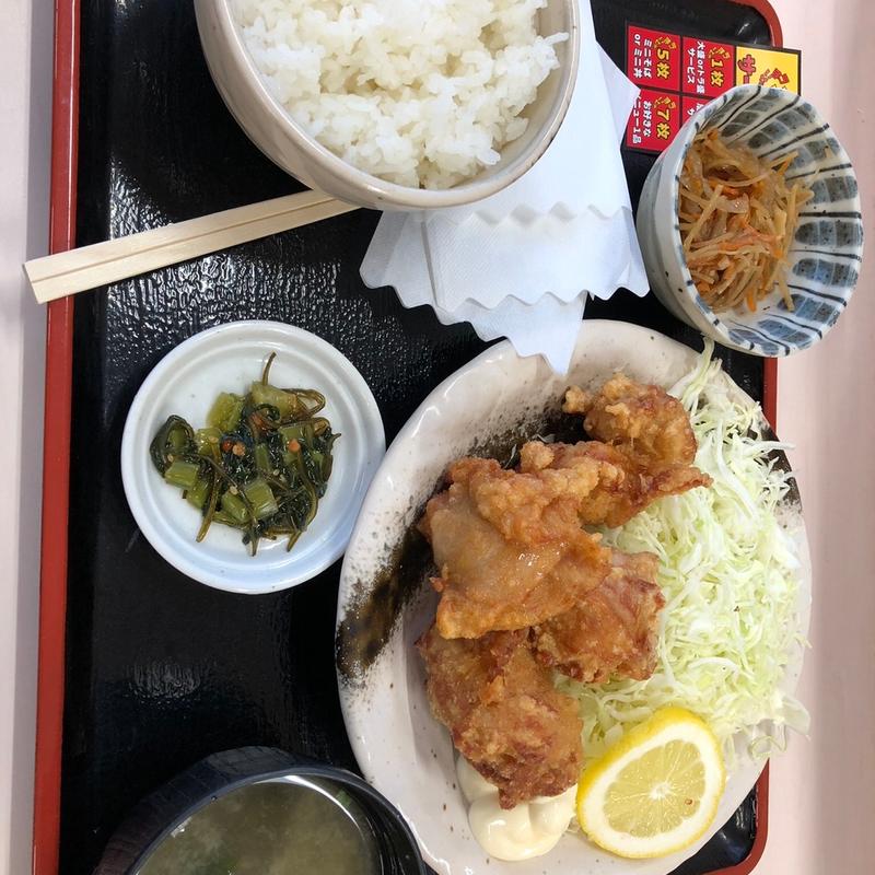 唐揚げ定食(佐久平パーキングエリア（上り）軽食コーナー （ケイショクコーナー）)