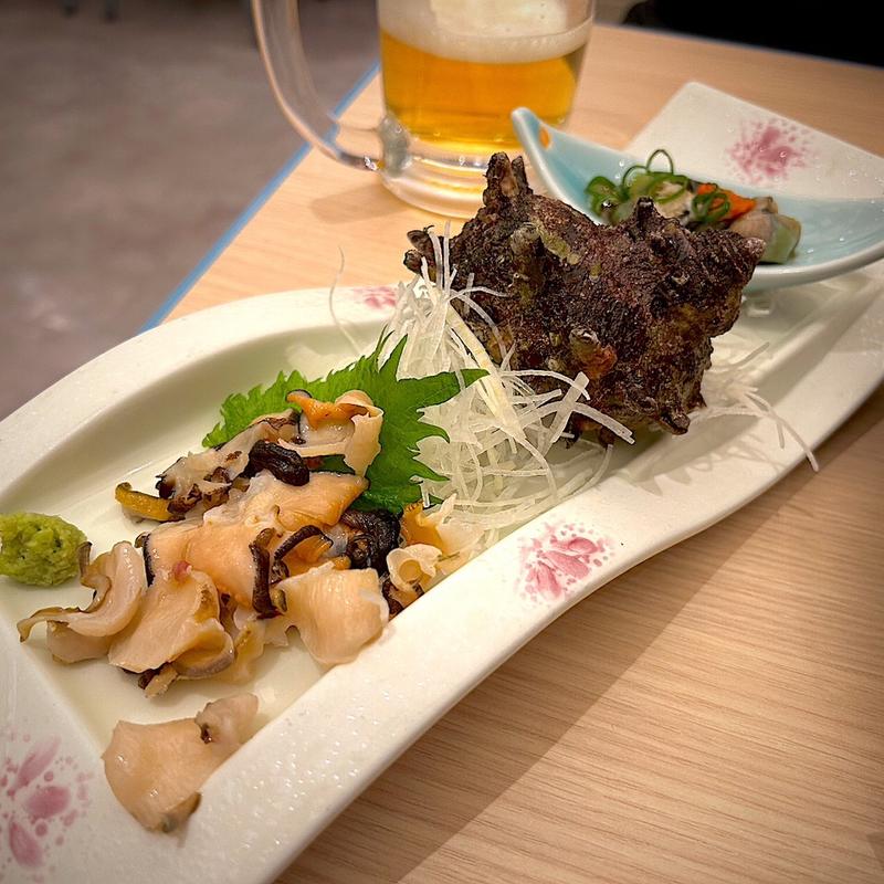 活さざえ刺身(旨いの専門店肉と魚博多ゆめはな)