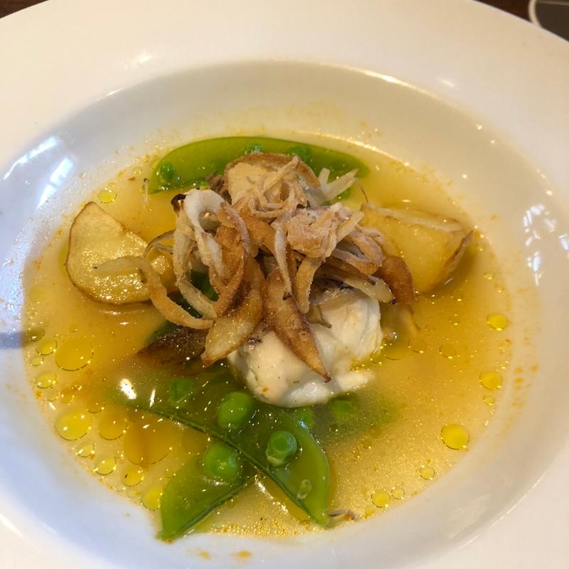 桜鯛と春野菜のプレゼ(MOKICHI FOODSGARDEN)