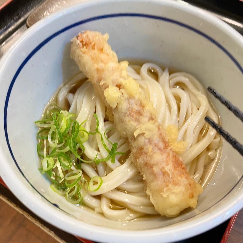 冷やしぶっかけ（並）+ちくわ天(おにやんま 新橋店)