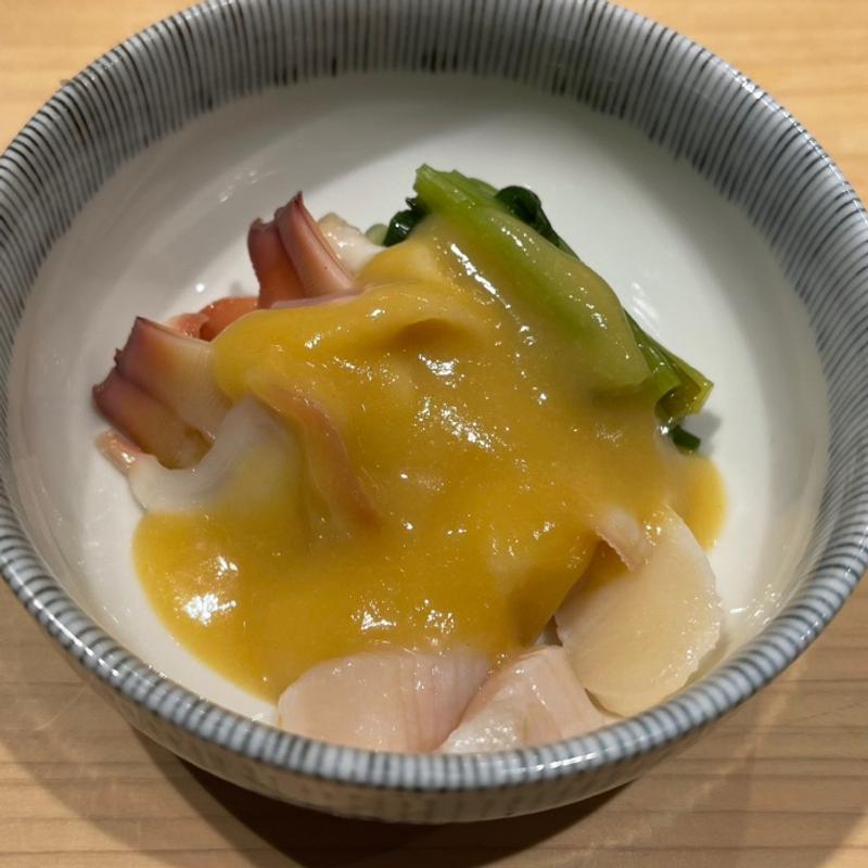 ほっきのひものぬた和え(鮨屋とんぼ 栄店)