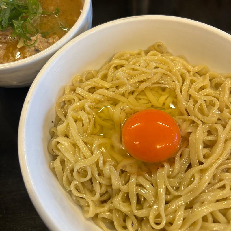 釜玉鶏白湯つけめん(麺処 にしむら)