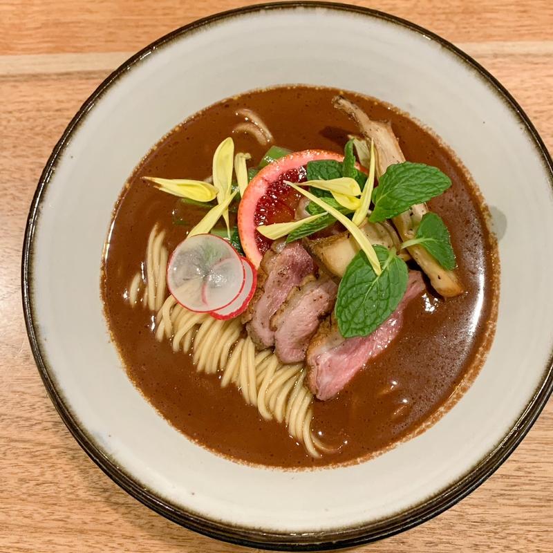 限定　鴨肉のカカオらーめん(海老丸らーめん)