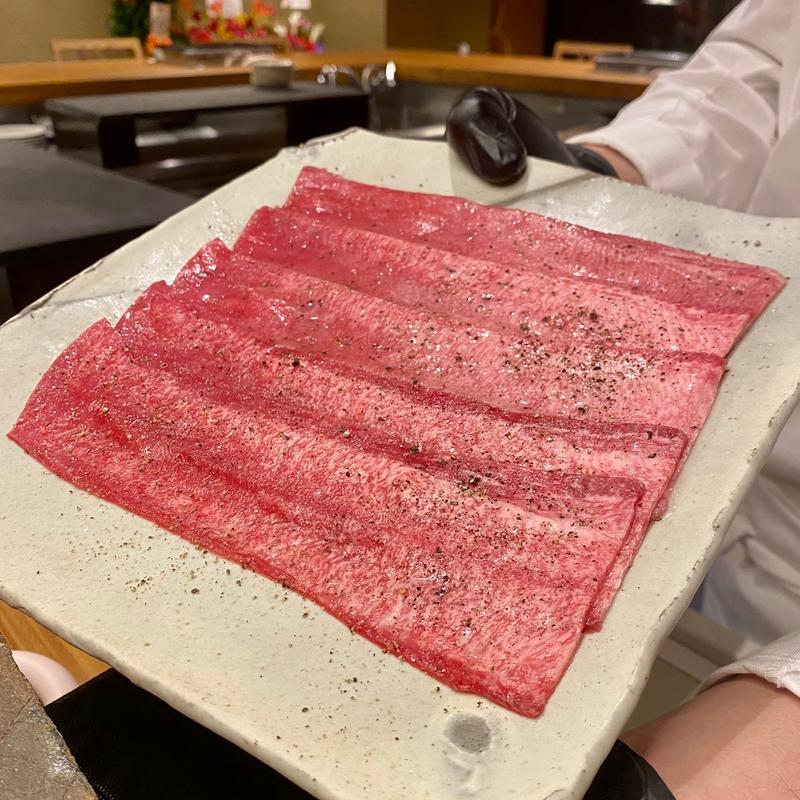 牛タンの横切り 極上塩昆布(焼肉割烹QUON)