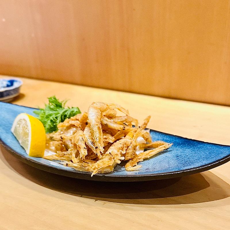 白海老 唐揚げ(お料理とお酒 礼てん)