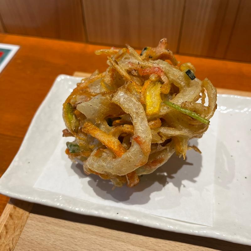 小海老かき揚げ(信州十割そば てん)