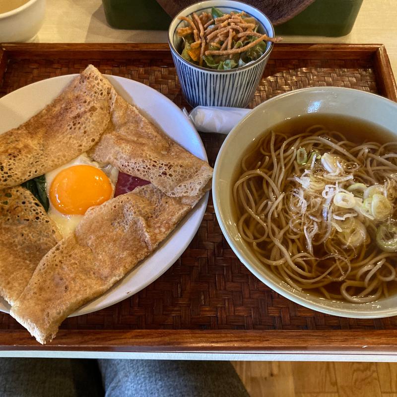ハーフそば、ハーフガレットセット(SOBA to GALETTE あずみの)