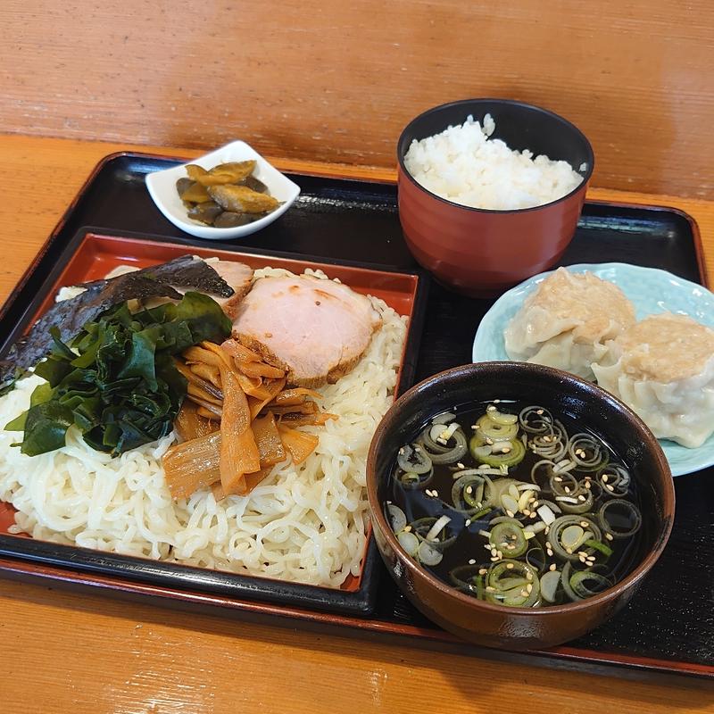 8セット(ざる中華・シュウマイ・半ライス)(きさく )