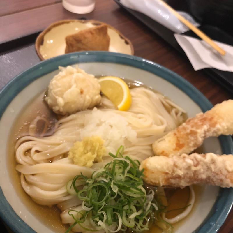 竹輪天半熟卵天ぶっかけうどん(釜や 円山本店)