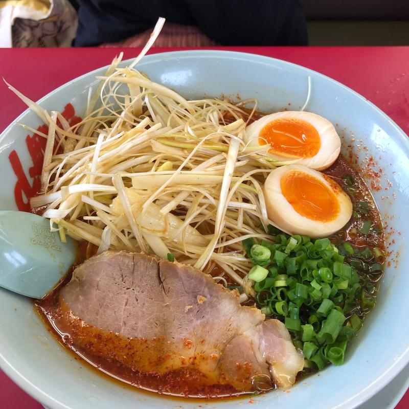 辛いラーメン　＋ネギ(ラーメン山岡家 足利店)