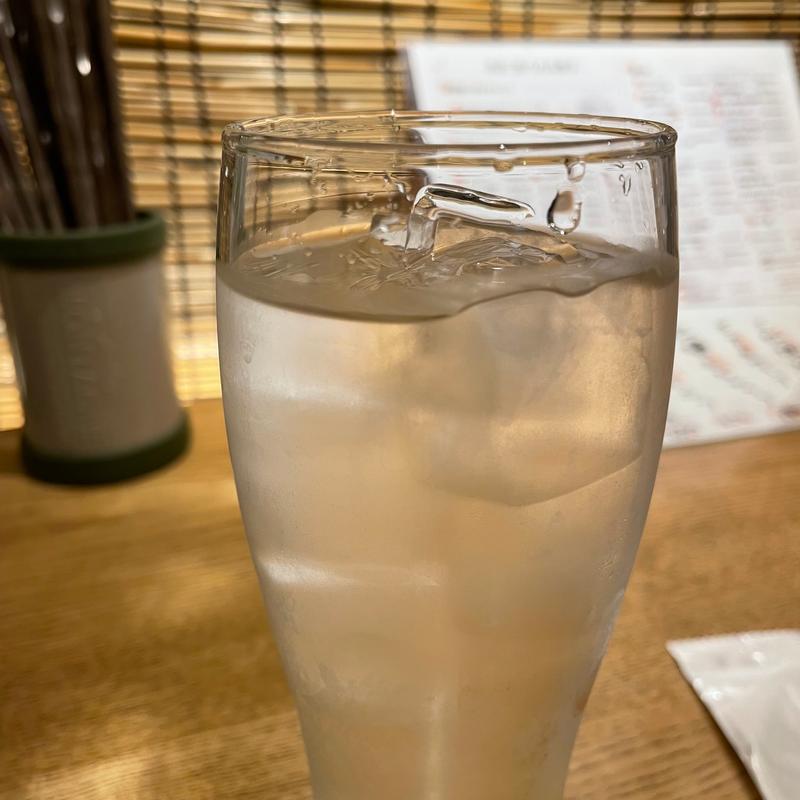 焼酎(青魚と貝だしまぜそば 魚匠 神楽坂)