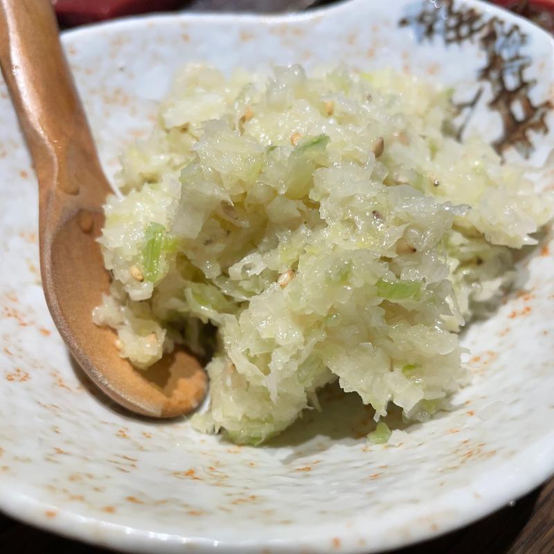 のせネギ(ホルモン焼　炭蔵)