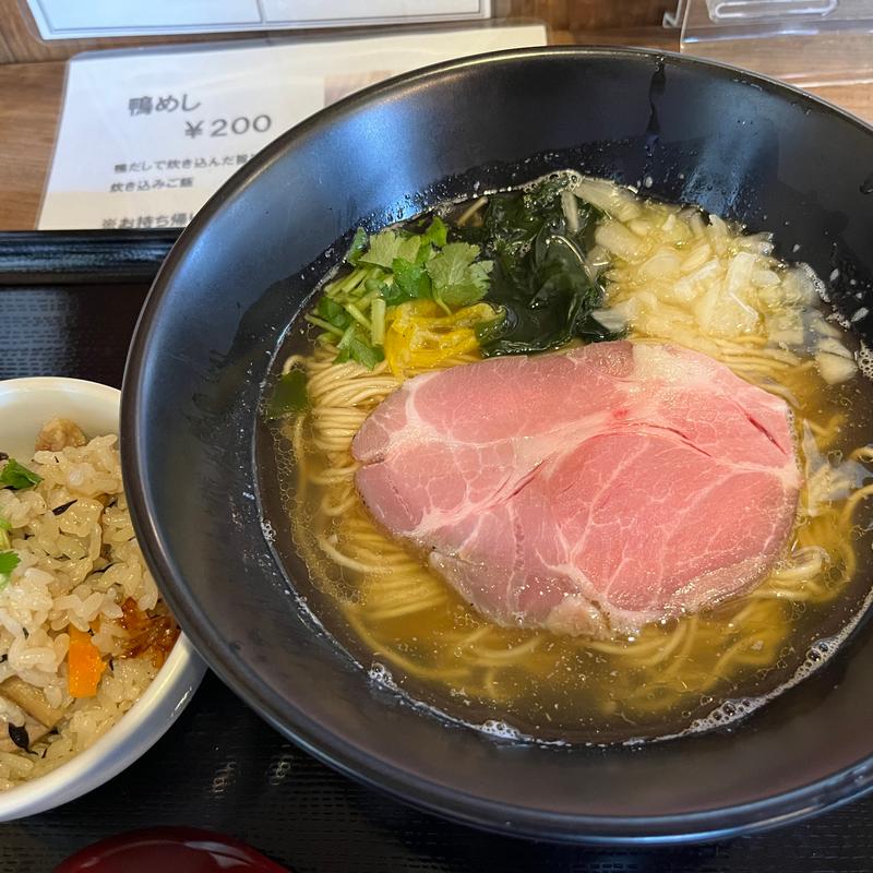 煮干し中華そば+鴨めし(ひとはな亭)