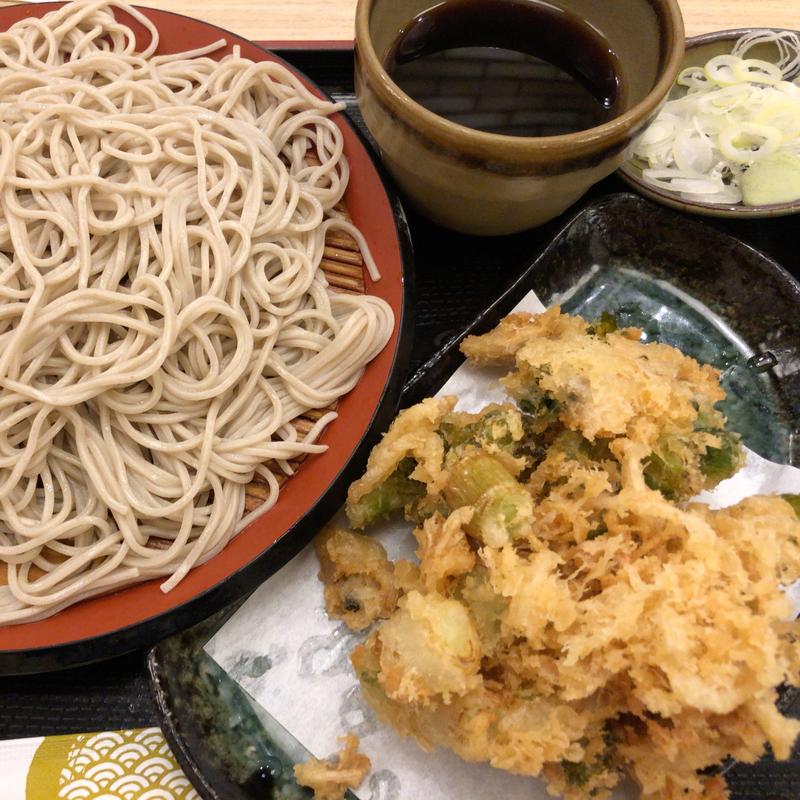 あさりと菜の花のかき揚げつけ天(味奈登庵 みなとみらい店)