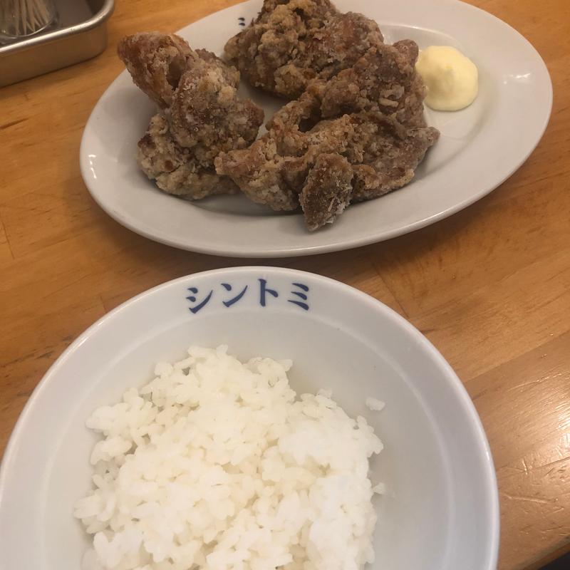 唐揚げセット(極濃湯麺 シントミ 富岡店)