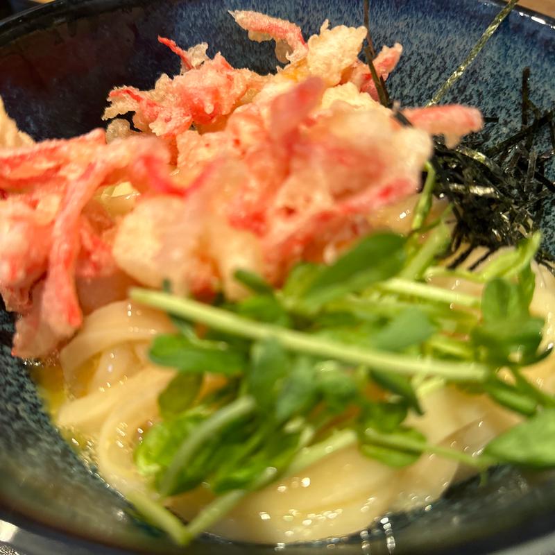 紅生姜天と海老釜玉(うからやから)