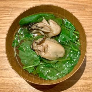 牡蠣とクレソンの煮麺(虎ノ門 とだか)