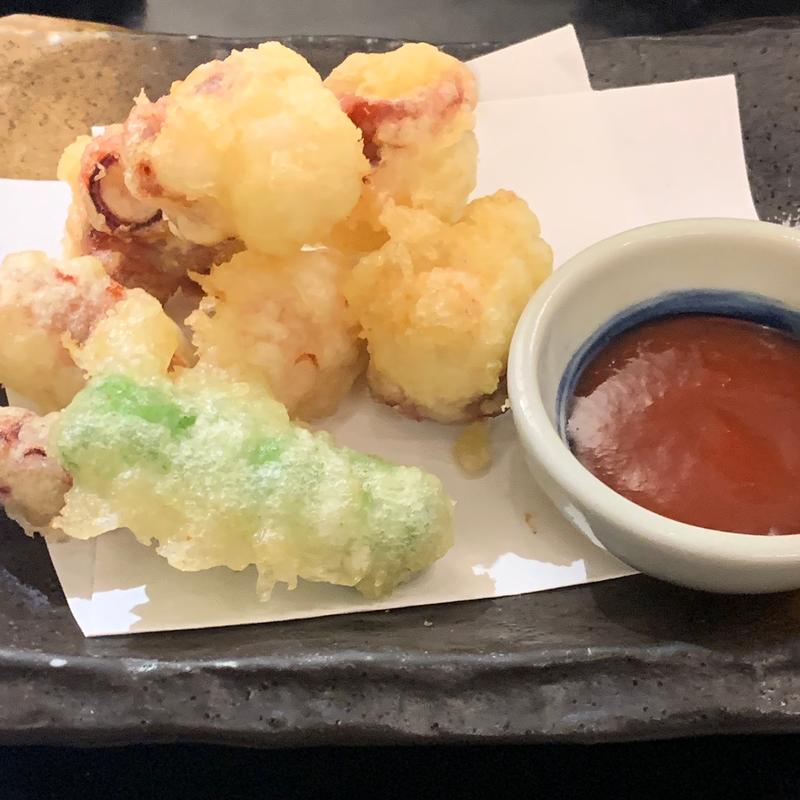 活たこ天ぷら(すしの助 北浜店)