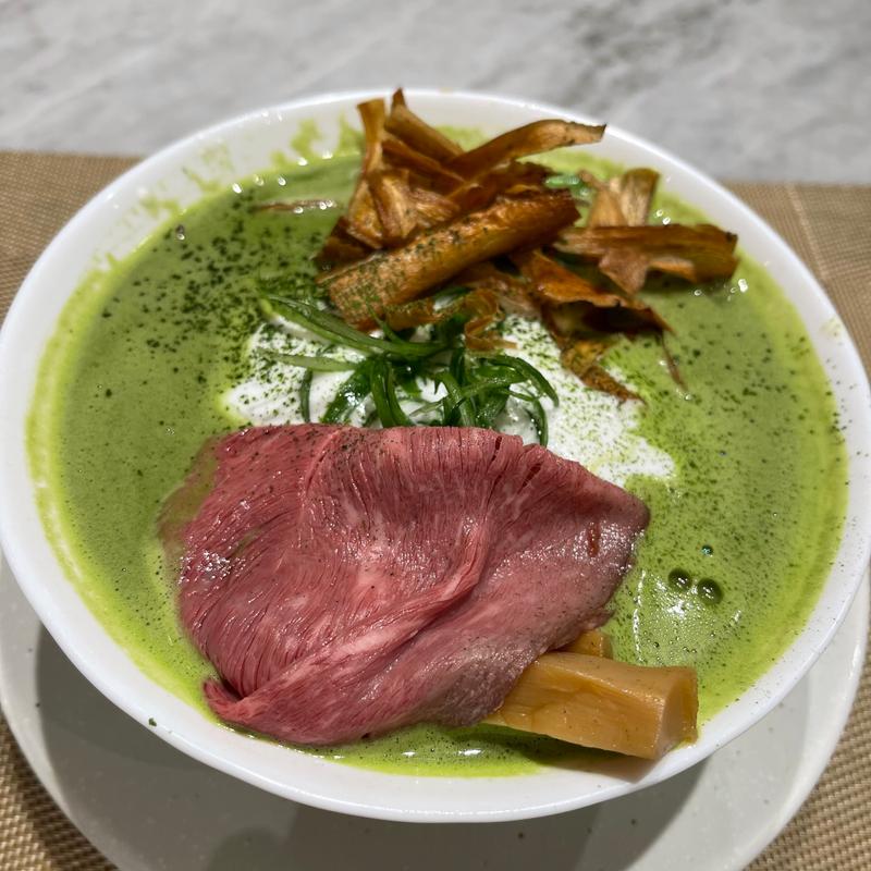 和牛ローストビーフのせ抹茶鶏白湯ラーメン(メンショー サン フランシスコ （MENSHO SAN FRANCISCO）)