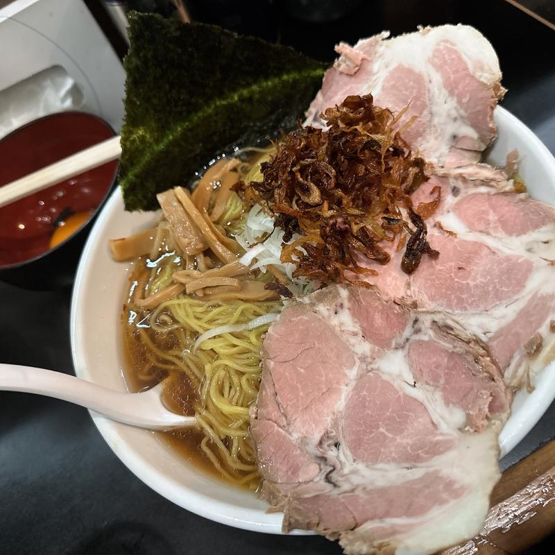 奥久慈軍鶏12キロ上品醤油SP大盛り、つけたま(一条流がんこ総本家分家荒木町)