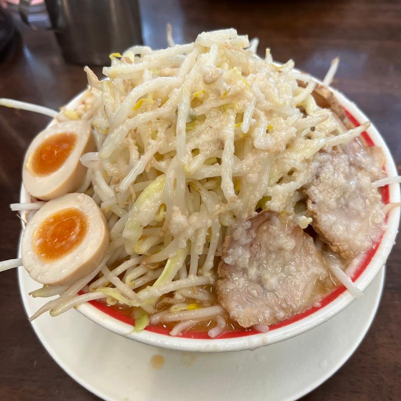 こってりらーめん　野菜増し煮卵トッピング(麺屋 松)