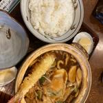 味噌煮込みうどんえび玉入りごはん大(まことや天白)