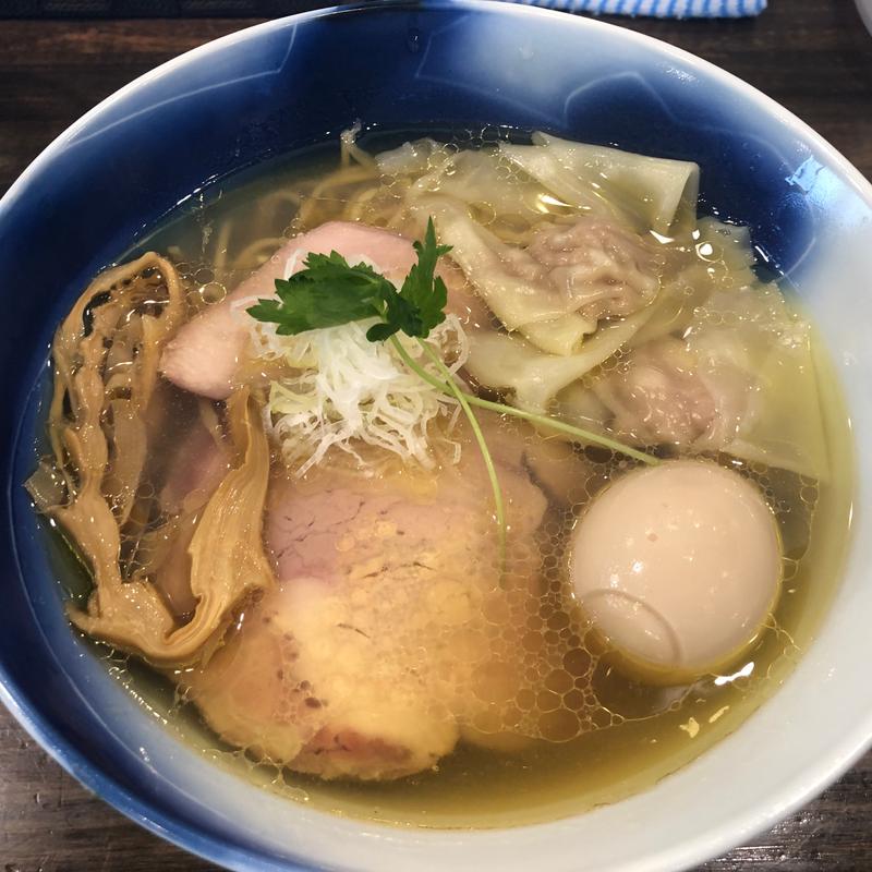 煮卵塩雲呑(らぁ麺 麦一粒)