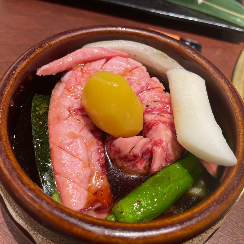 和牛壺漬けカルビ(焼肉徳寿 八軒店)