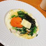 よつ葉バターと辛子明太子の和風クリームパスタ　ランチセット(ミルク＆パフェよつ葉ホワイトコージ)