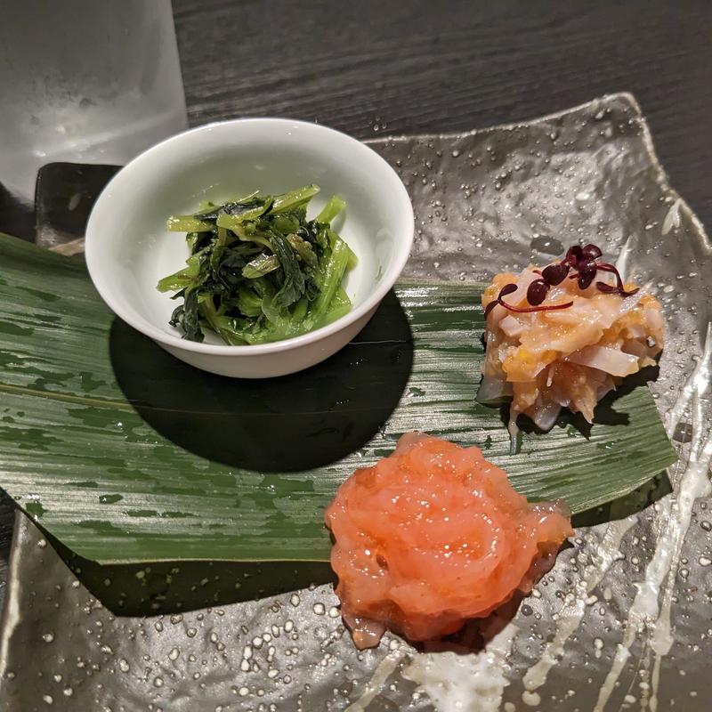 先付け珍味三種盛り(鳥酎　はなれ飯田橋店)