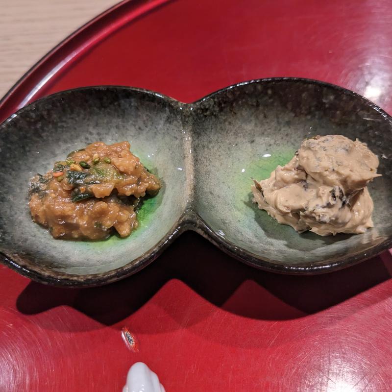 クリームチーズいぶりがっこ、鳥味噌(1000)