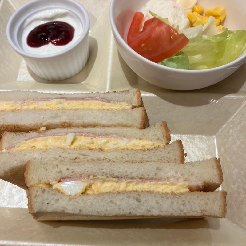 ハムタマゴモーニング(カフェ・ド・クリエ札幌オーロラタウン店)