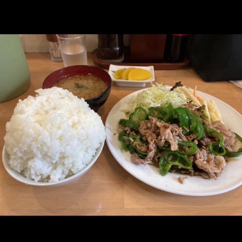 豚肉ピーマン炒め定食(千一家)