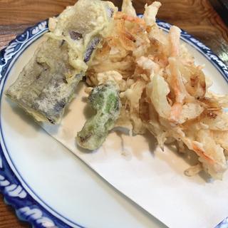 玉ねぎ掻き揚げ天(手打そば処 弐八矢)