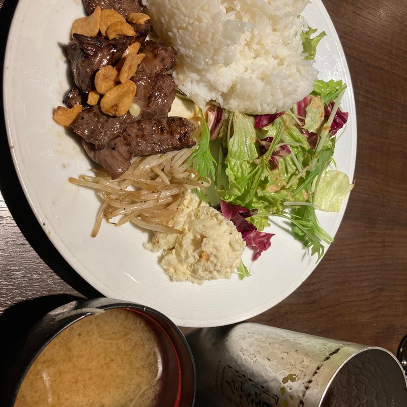 黒毛和牛ハラミステーキ定食(神田和食居酒屋 のむず)